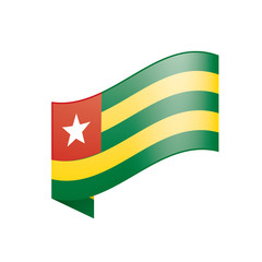 togo flag, vector illustration