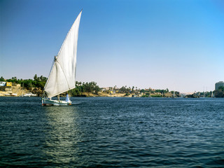 Obraz premium Felucca on river Nile, Egypt