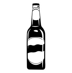 Beer bottle icon. Alcohol drink.  illustration.