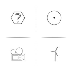 Industry simple linear icon set. Outline icons