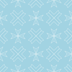 Pale blue geometric print. Seamless pattern