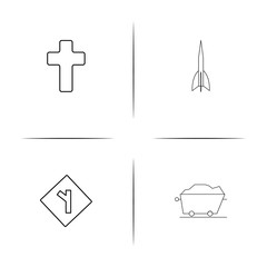 Cars And Transportation simple linear icon set. Outline icons