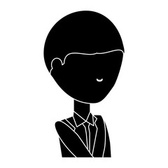 avatar businessman icon over white background, vector illustration