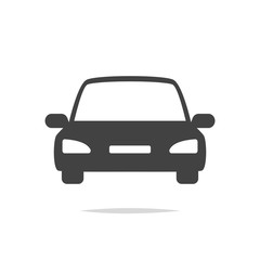 Car front view icon vector isolated