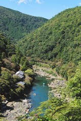 Obraz na płótnie Canvas 京都嵐山　亀山公園展望台