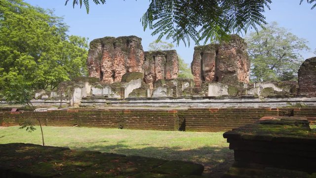 King Nissankamala's royal palace complex ruins. Polonnaruwa, Sri Lanka