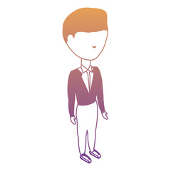 avatar businessman standing over white background, colorful design. vector illustration