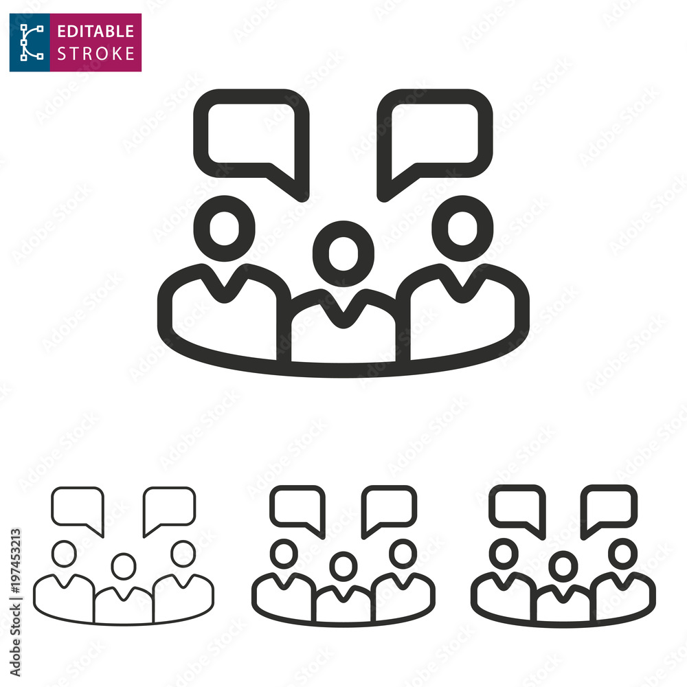 Poster management consulting line vector icon. editable stroke.