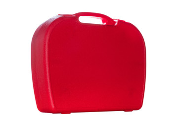 Red plastic safety box suitcase.