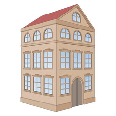 Fototapeta premium Building. Residential house, 3 floors