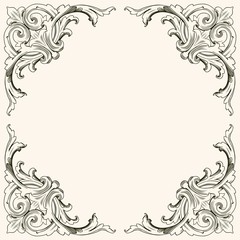 Frame with decorative corners