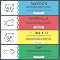Pets web banner templates set
