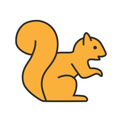 Squirrel color icon
