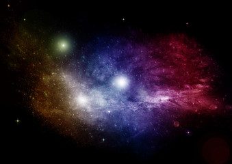 galaxy in a free space
