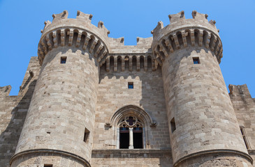 Fototapeta na wymiar The Tower of the Palace of the Grand Master of the Knights of Rhodes