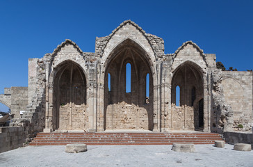Obraz premium Church of the Virgin of the Burgh in the Rhodes Old City, Greece
