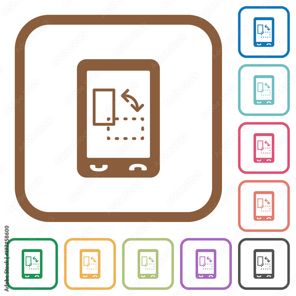 Poster change mobile display orientation simple icons