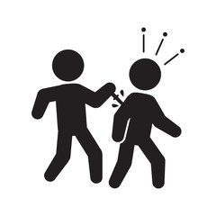 Backstabbing, stabbing betrayal icon. Vector.