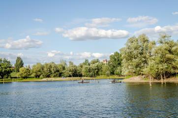 Summer lake panorama 