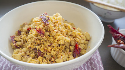 Pork Crackling Chilli Paste,Thai Food