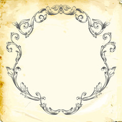 Vector baroque of vintage elements for design. 