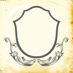 Vector baroque of vintage elements for design. 