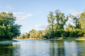 Fototapeta na wymiar Summer lake panorama 
