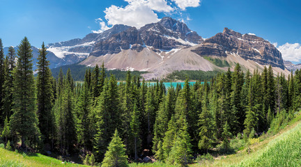 Panoramic view of Rocky Mountains, Banff National Park, Canada.