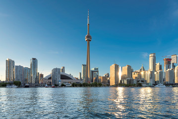 Toronto City skyline at sunset, Ontario, Canada.