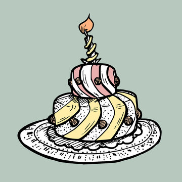 Taart illustratie