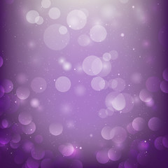 Abstract bokeh on purple background. 