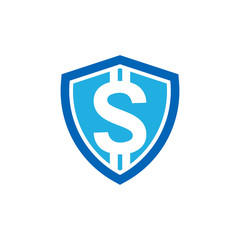 Money Shield Logo Icon Design