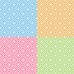 Seamless pattern with rhombus and diagonal lines. Abstract geometric background. Vector illustration.
