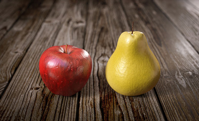 Vergleich Apfel und Birne
