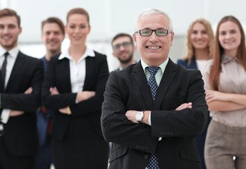 Fototapeta premium closeup portrait of a leading business team.