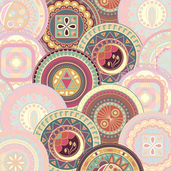 Bright abstract pattern with circles. Original design