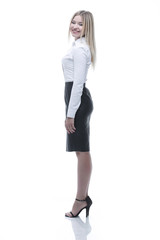 Fototapeta premium side view.confident young business lady