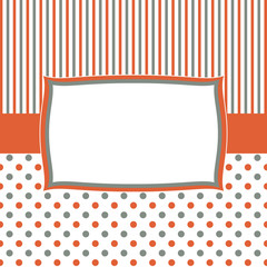 Polka dots and stripes invitation card