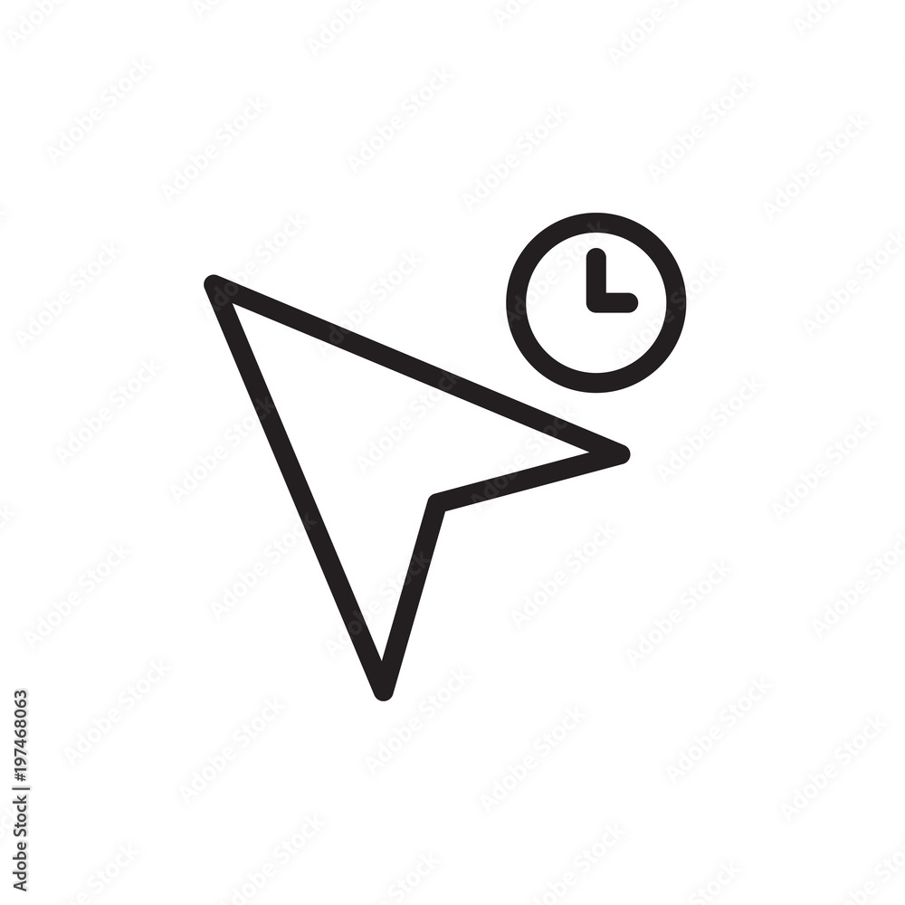 Aufkleber cursor loading outlined vector icon. modern simple isolated sign. pixel perfect vector illustration 