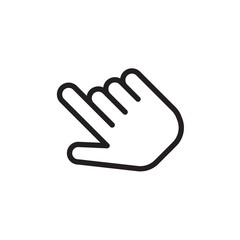 diagonal hand click outlined vector icon. Modern simple isolated sign. Pixel perfect vector  illustration for logo, website, mobile app and other designs