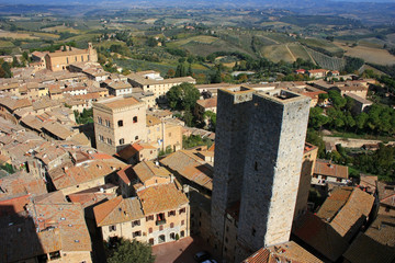 Obraz premium Towers in San Gimignano, Italy