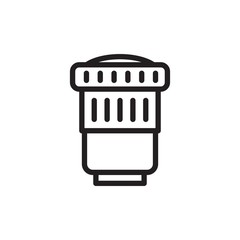 camera lens outlined vector icon. Modern simple isolated sign. Pixel perfect vector  illustration for logo, website, mobile app and other designs