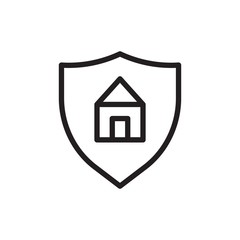 house security outlined vector icon. Modern simple isolated sign. Pixel perfect vector  illustration for logo, website, mobile app and other designs