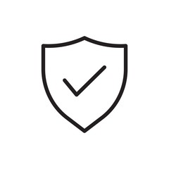 security check outlined vector icon. Modern simple isolated sign. Pixel perfect vector  illustration for logo, website, mobile app and other designs