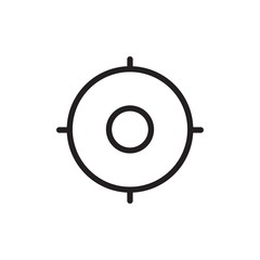 target location  outlined vector icon. Modern simple isolated sign. Pixel perfect vector  illustration for logo, website, mobile app and other designs