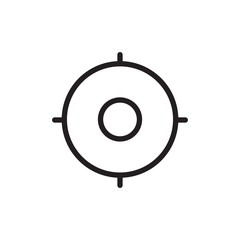 target location  outlined vector icon. Modern simple isolated sign. Pixel perfect vector  illustration for logo, website, mobile app and other designs