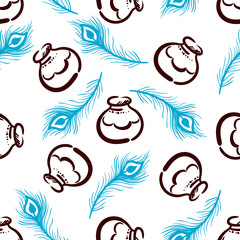 Happy Janmashtami Seamless Pattern