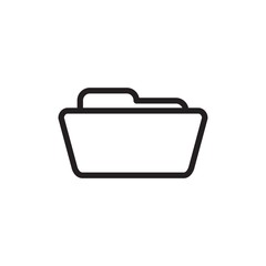 open folder outlined vector icon. Modern simple isolated sign. Pixel perfect vector  illustration for logo, website, mobile app and other designs