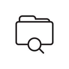 search folder outlined vector icon. Modern simple isolated sign. Pixel perfect vector  illustration for logo, website, mobile app and other designs