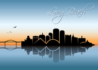 Long Beach skyline - California